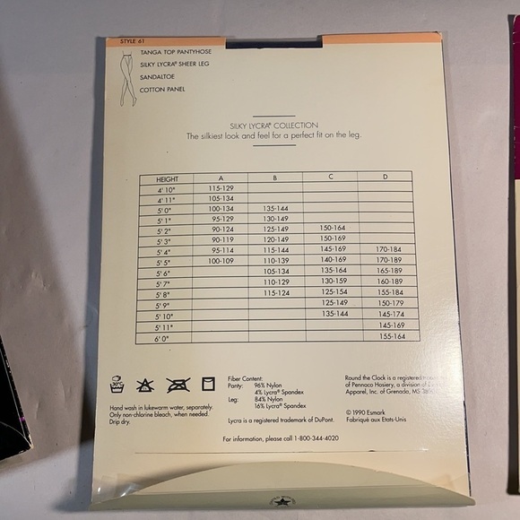 Lot of 5 Pantyhose Round the Clock Hanes Liz Claiborne Plum Blue Pink Size A-B - Picture 11 of 14